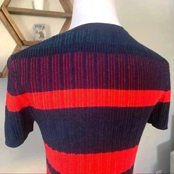 Brooks Brothers blue and red ribbed short sleeve sweater - Picture 5 of 7
